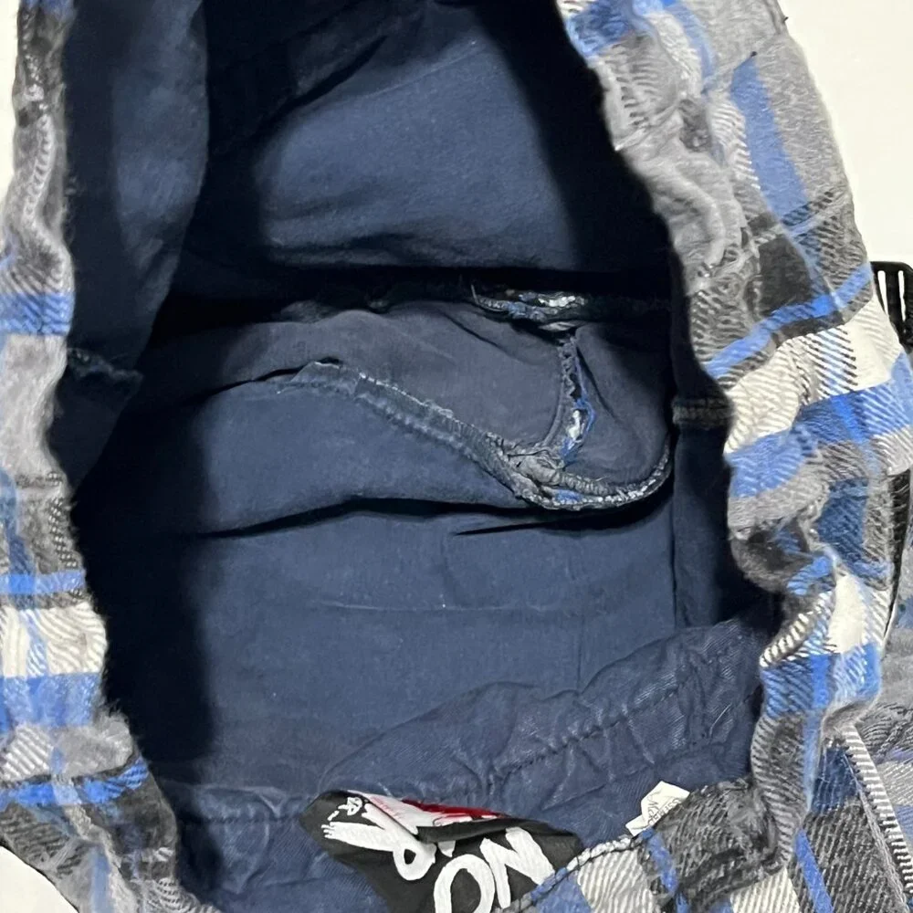 No Fear Vintage 90s Flannel Backpack Plaid Skater Y2K Grunge Punk Jesse Pinkman